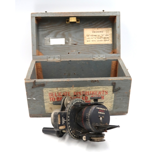 545 - An Air Ministry Astro compass Mk II 6.A/1174, boxed, used by RAF bomber aircraft circa WWII