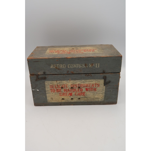 545 - An Air Ministry Astro compass Mk II 6.A/1174, boxed, used by RAF bomber aircraft circa WWII