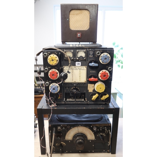 546 - A WWII RAF T1154N R1155A Lancaster bomber aircraft radio station and station speaker