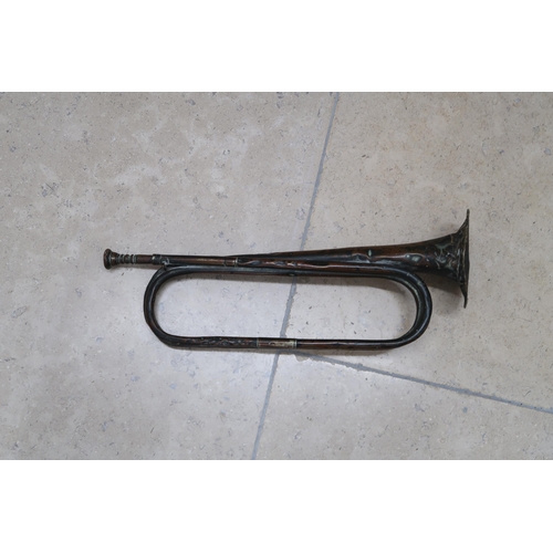 550A - A WWI German Imperial trumpet, associated with the First Battle of the Marne, 1914, maker Menders Ma... 