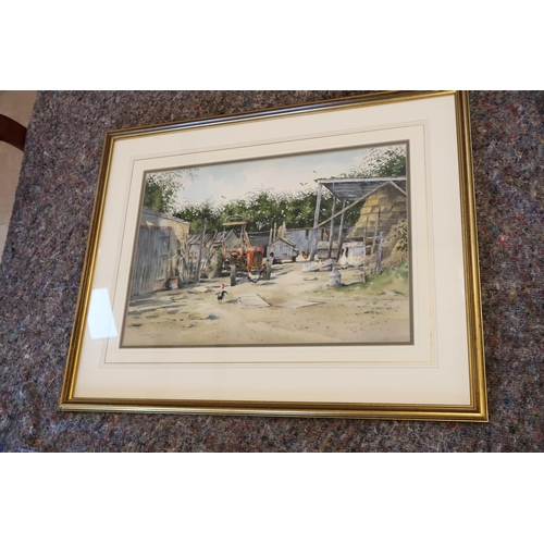 582 - A Neil Westwood watercolour 'Small holding Fenstanton', 71cm x 58cm