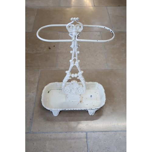 626 - A 19th century cast iron umbrella/stick stand 66cm high.