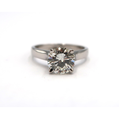 167 - A platinum 1.6ct diamond solitaire ring, very good colour and clarity H vs1, accompanied with a GIE ... 