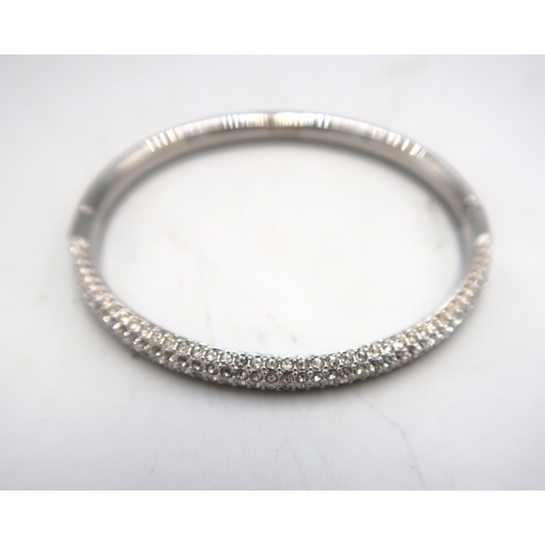 210 - A Swarovski white metal and crystal bracelet.