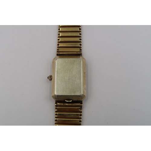 251 - A Gents Omega Silver Gilt manual wind wristwatch No8400 with original flexible Omega bracelet strap ... 