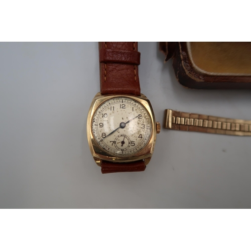 272 - A 9ct yellow gold hallmarked ladies cased wristwatch - approx weight 2.5 grams - along with ladies r... 