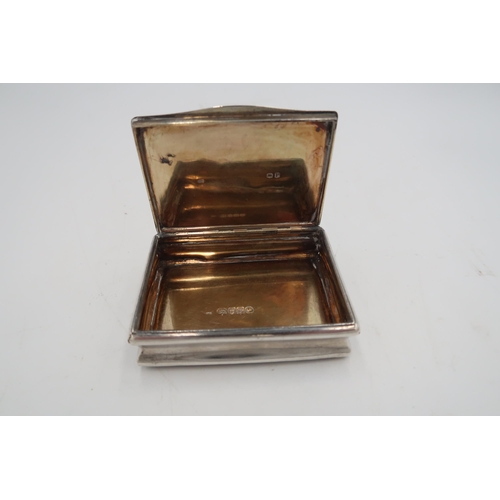 327 - A H.M. Silver gilt lined trinket box London 1810 4 Troy Oz. with a plain finish.