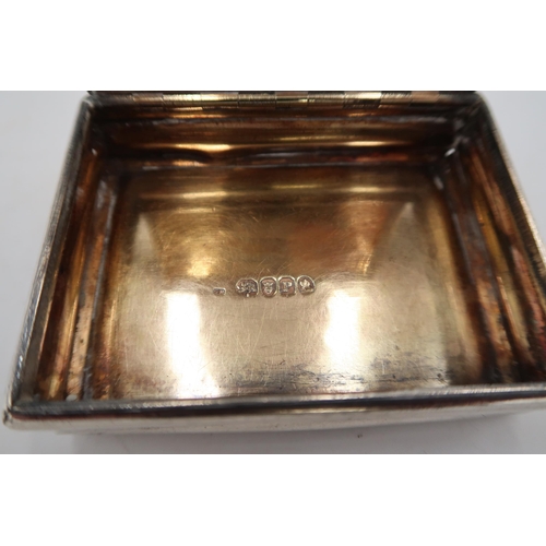 327 - A H.M. Silver gilt lined trinket box London 1810 4 Troy Oz. with a plain finish.