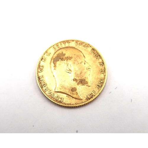 385 - An Edward VII full sovereign, 1909, 8.0g.