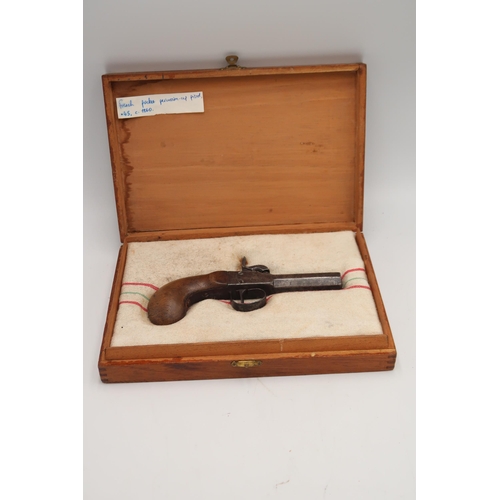 431 - A 19th century Percussion pistol and one other French Percussion cap pistol