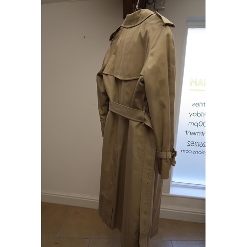 456 - A lady's Burberry double breasted rain or trench coat, size 12, complete with liner and scarf, and a... 