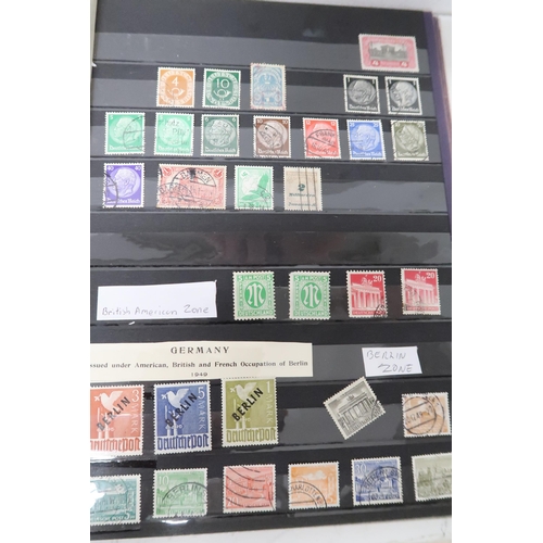 460 - A stamp album containing pre and post WWII German stamps.