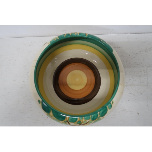 464 - A Clarice Cliff bowl in secrets pattern, double image, circa 1933, no chips, no cracks, paint loss o... 