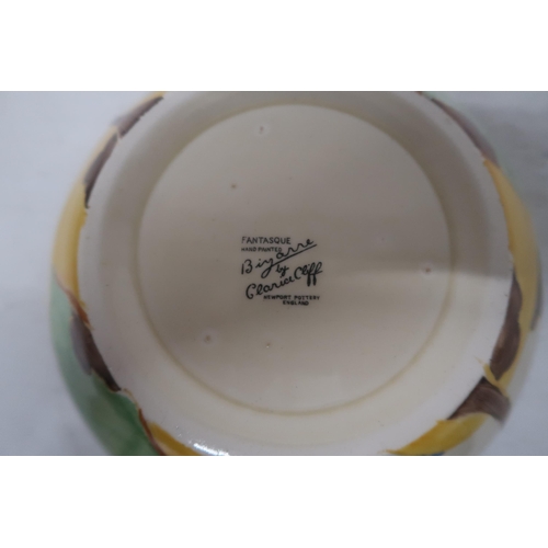 464 - A Clarice Cliff bowl in secrets pattern, double image, circa 1933, no chips, no cracks, paint loss o... 