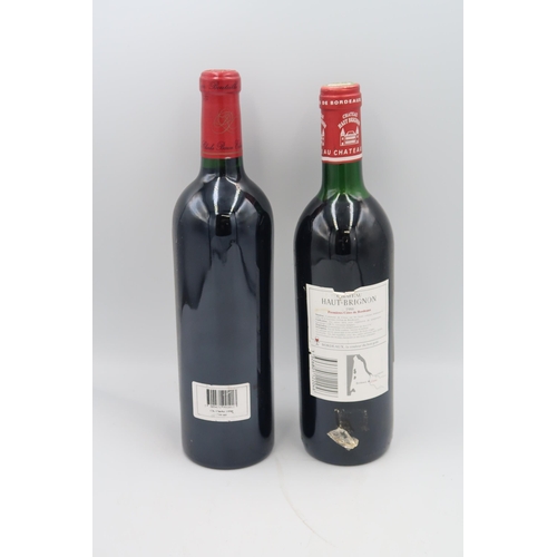 536 - A 75cl bottle of 1988 Chateau Haut Brignon Cotes de Bordeaux, and a 75cl bottle of Chateau Clarke.