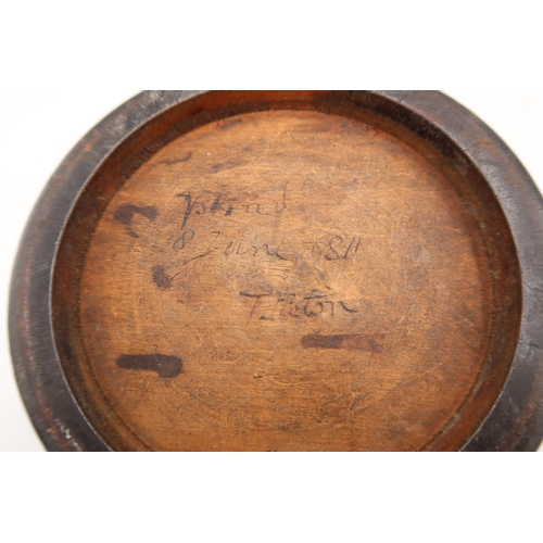 540 - Waterloo Interest: a wooden tobacco jar, said to have belonged to Lieutenant General Sir Thomas Pict... 