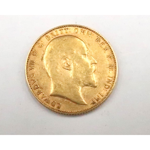 375 - An Edward VII, 1909, full sovereign, 8g.