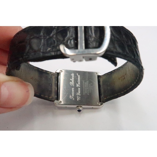 279 - A Cartier Stainless Steel Rectangular Wristwatch, model: Tank Solo, purchased in December 2009, quar... 