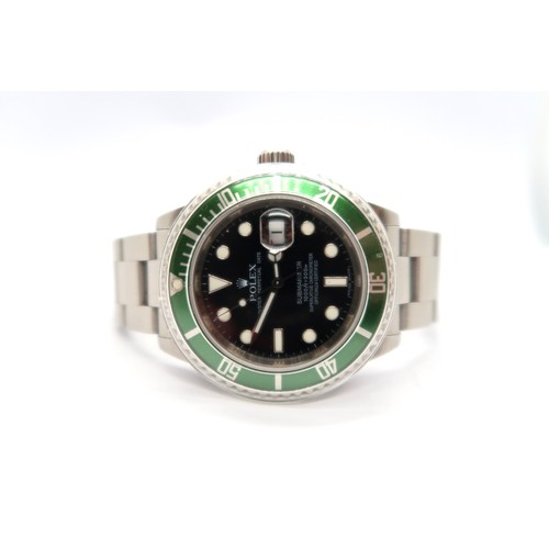 260 - A Rolex Submariner 116610LV Hulk serial number V 185736 with box, papers, card dated 2012 and swing ... 