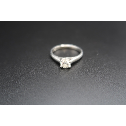 157 - A platinum 'Leo' diamond single stone ring. Stated 0.51ct. Estimated H/I colour, SI1/2 clarity. Size... 