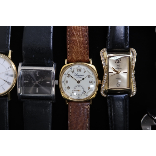 322 - A large group of costume watches including a Philip Mercier quartz example and a Radley watch.