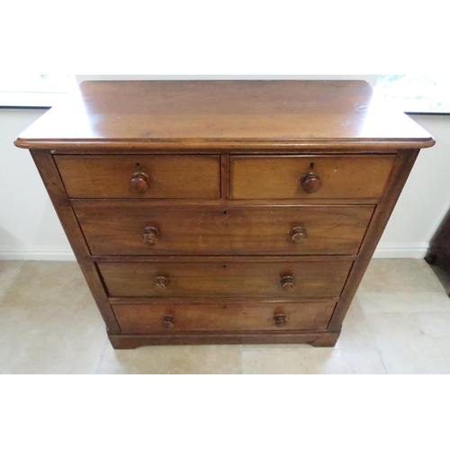 589 - A 19th century mahogany chest of drawers - Width 103cm x Height 100cm x Depth 50cm