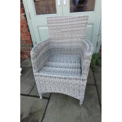 609 - A modern rattan garden chair