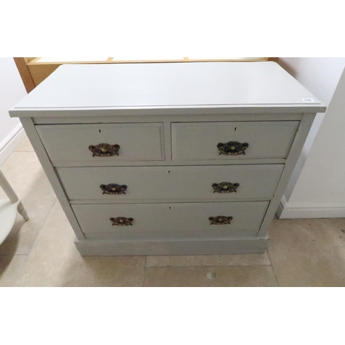 696 - An Edwardian painted chest of drawers - Width 92cm x Height 79cm