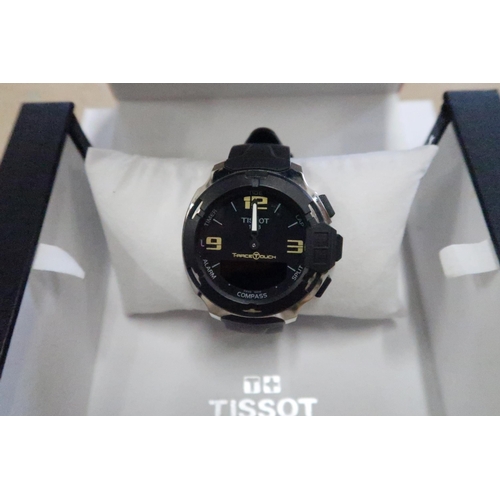 269 - A Tissot T-Race Touch wristwatch, the signed dial with Arabic numbers 3, 9 and 12, with screen to th... 