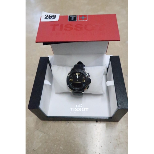 269 - A Tissot T-Race Touch wristwatch, the signed dial with Arabic numbers 3, 9 and 12, with screen to th... 