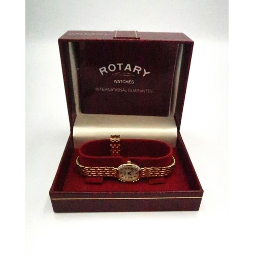  A lady's Rotary, quartz, cocktail watch, with paste set case to the mother of pearl, signed dial, an... 