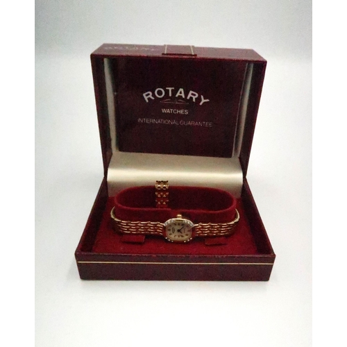 251 - A lady's Rotary, quartz, cocktail watch, with paste set case to the mother of pearl, signed dial, an... 