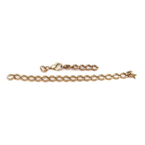 145 - A 9ct yellow gold curb link chain - broken - approx total weight 15.8 grams