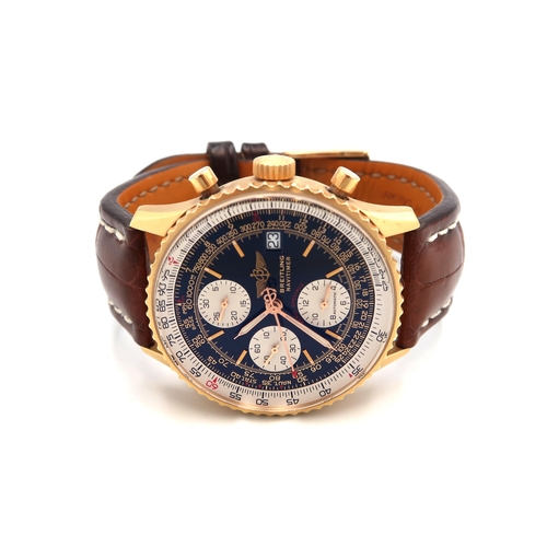 251 - An 18ct gold Breitling Navitimer Fighters wristwatch - case ref 39960 model number H1333010/B526 - i... 