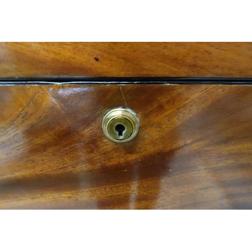 621 - A good quality 19th century mahogany and brass bound fitted box with a J. Bramah lock with a key and... 