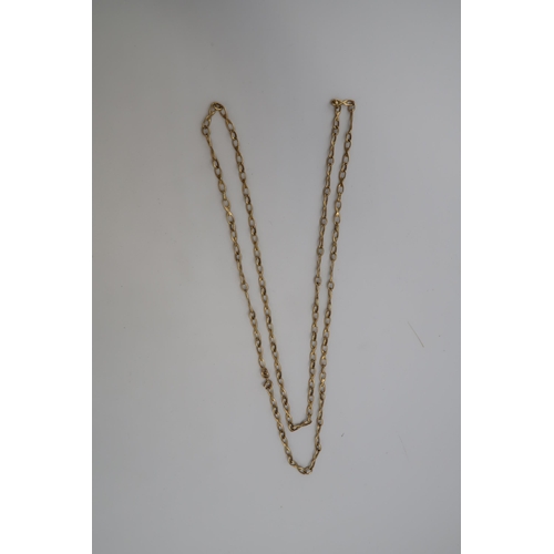 100 - A fancy link chain. Tests gold 18ct. Weight 29.23 grams.