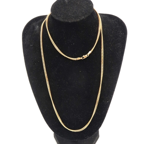 131 - A 9ct yellow gold chain stamped 375 - approx 71cm long - approx weight 15.32 grams