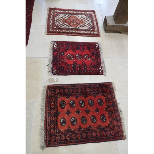 573 - Three small hand knotted rugs