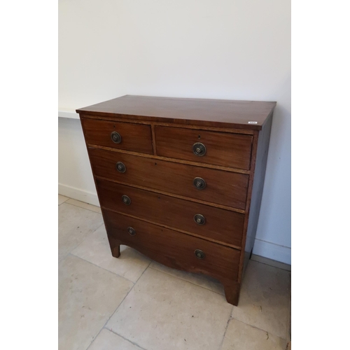 669 - A 19th century mahogany chest of drawers - Width 93cm x Height 106cm