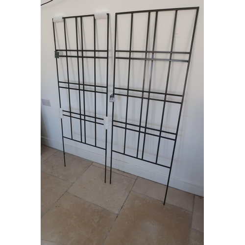 608 - A pair of new Garden Trading steel garden trellis - 160cm x 60cm