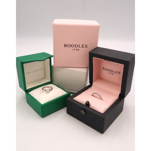A Boodles Classic Platinum Diamond Solitaire Ring - Diamond approx 0.70ct - Ring Size I - Stamped Boodles and B & D to inside of band - Retails for £4,800