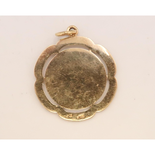 114 - An 18ct Tested Gold pendant depicting Christ kneeling at prayer. Featuring a polished & textured fin... 