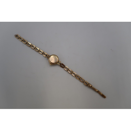 350 - A 9ct Lady's Rodania Watch. Weight: 13.58g Condition: Ticks when wound.