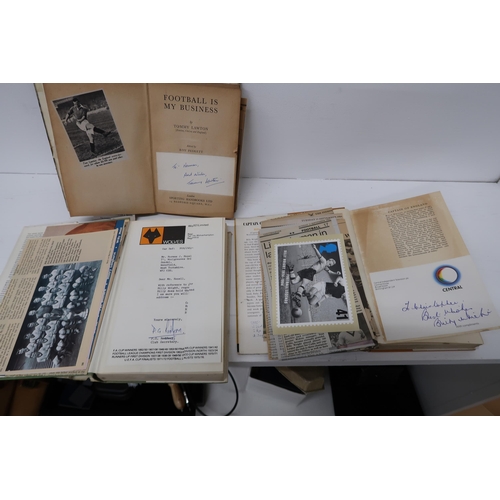 479 - A collection of 18 Football related books and signed by the author, including two by Billy Wright an... 