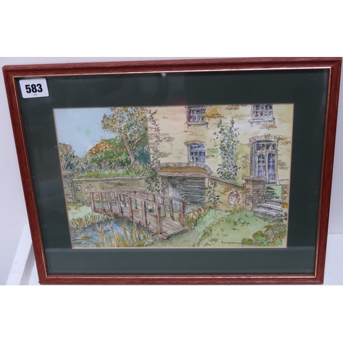 583 - A Watercolour of Quy Mill, Painted by Ronald Westbrook (1926-2012) a local Cambridge based artist. 2... 