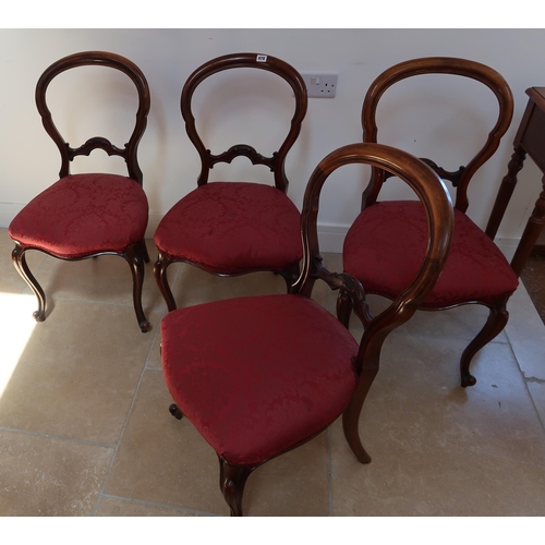 678 - A set of four 19th century mahogany dining chairs - in good condition