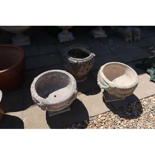 694 - A pair of garden planters and one other
