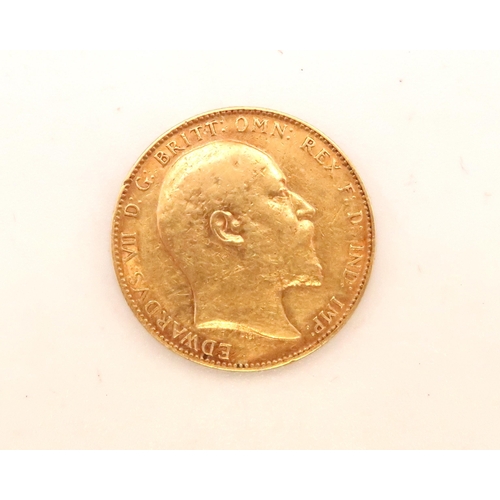 416 - A Full Gold Sovereign of Edward VII, 1906 Perth. 

Weight: 8g
