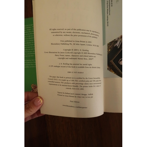 524 - A Harry Potter And The Half Blood Prince 1st Edition - Page 99 misprint - with dust cover and in ver... 