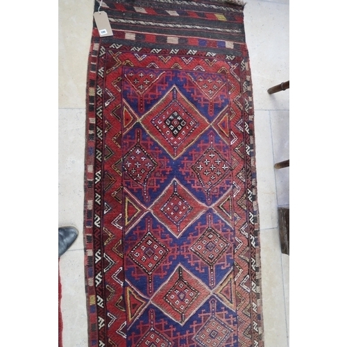 596 - A hand knotted runner - 326cm x 78cm